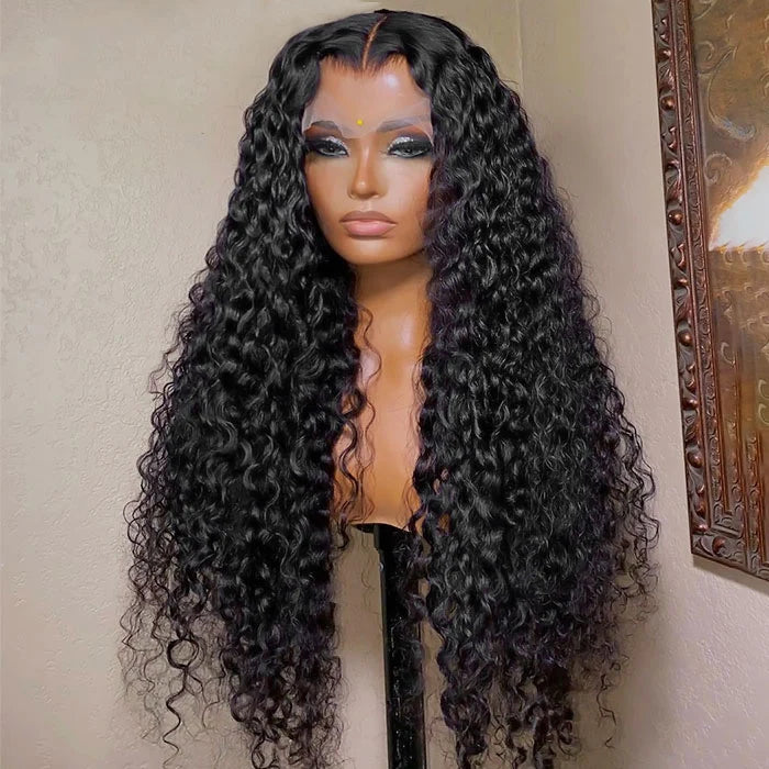 5x5 Deep Space Wave Transparent Lace Closure Wig