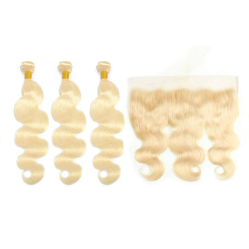 3 613 Milkywave Bundle Deal + 13x4 Transparent Lace Frontal